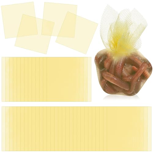 100 Pcs Fishing Soft Spawn Net 3 x 3 Inch Catfish Bait Holder Netting Square Spawn Sack Mesh for Salmon Roe Bags Fishing Bait Accessories - color: chartreuse