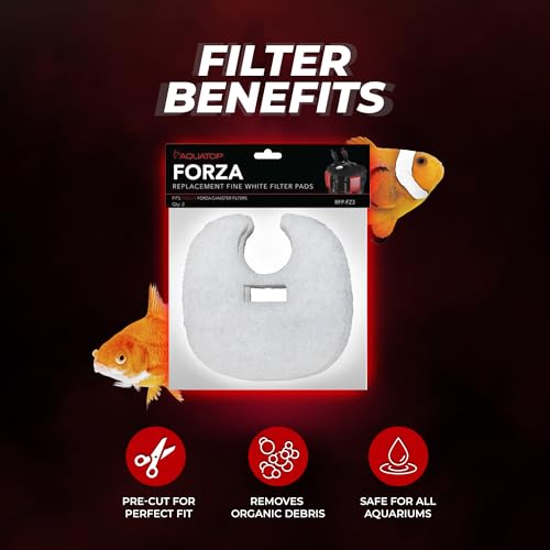 Aquatop RFP-FZ3 Fine White Filter Pads – Fits FZ3-UV Canister Filters – Controls Fine Particles – Keeps Water Clear – Easy to Install – 2 Pack - size: FZ3