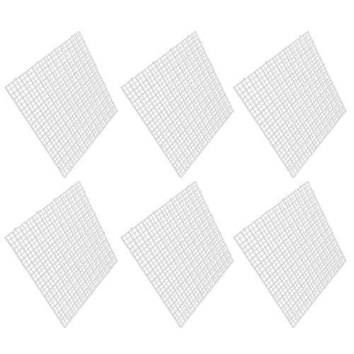 GOWENIC 6Pcs Aquarium Grid Plate, Fish Tank Bottom Isolation Filter Divider, Crate Cutting Splicing Panel for Breeding Livebearers Reptile (30 * 30CM) - color: Clear