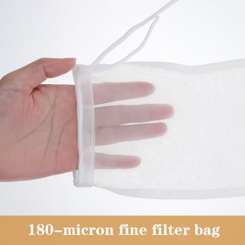 salbsever 6 Pcs Filter Media Bag, Reusable Aquarium Media Bag Extra Fine Mesh Bags Nylon Drawstring Bags for Fish Tank 4.7''x8.3''