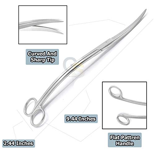 24 Cm Stainless Steel Wave Scissors Aquarium Tank Aquatic Plant Tongs Scissors Tools for Fish Tank Plants by G.S Online Store