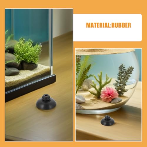 DOITOOL 60PCS Fish Tank Pump Suction Cups Soft Rubber Fish Tank Oxygen Suction Cups 2.5cm/0.98" Clip Sucker for Aquarium Air Pump Hold