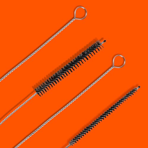 4PCS Tube Cleaner Brush 39 Inches Extra Long Straw Cleaner Brush with Soft Nylon Bristle for Cleaning Straw, Kegerator, Feeding Tube, Line, and Pump （Black） - color: 4pcs-black