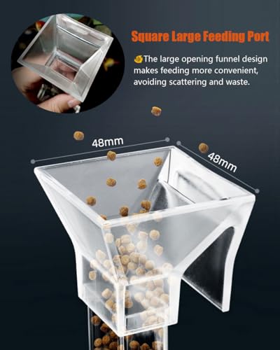 KINGYEENUO Shrimp Feeder Set - Aquarium Fish Feeder Tube Kit with Feeding Ring, Cleaning Brush, Tank Feeding Tube