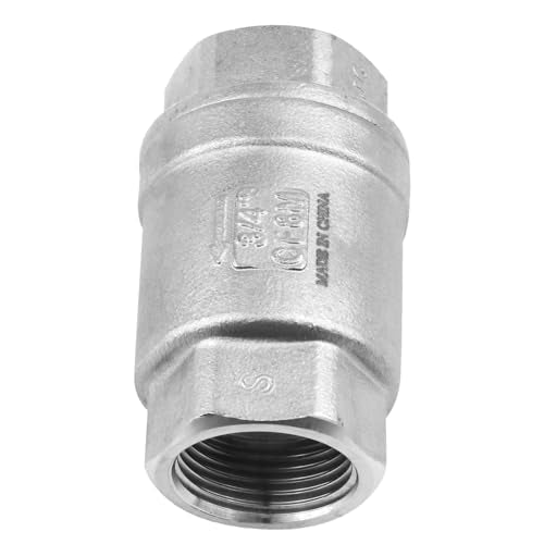 3/4 Inch Vertical Check Valve SUS304 Spring Loaded Check Valve in-line Low Cracking Pressure CF8M WOG 1000 - size: 0.75 Inch, style: Spring