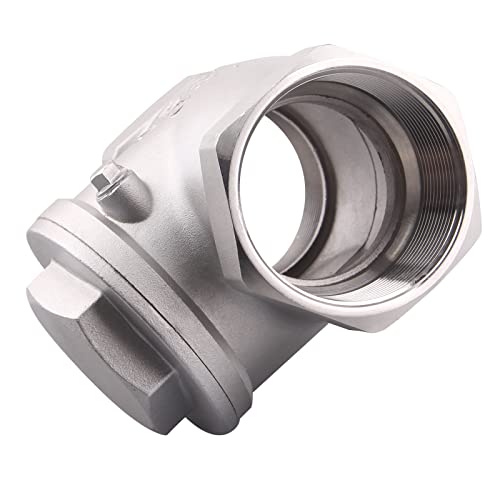 1-1/2 Inch Swing Check Valve - WOG 200 PSI Stainless Steel SS304 CF8M NPT - size: 1.5 Inch, style: Swing
