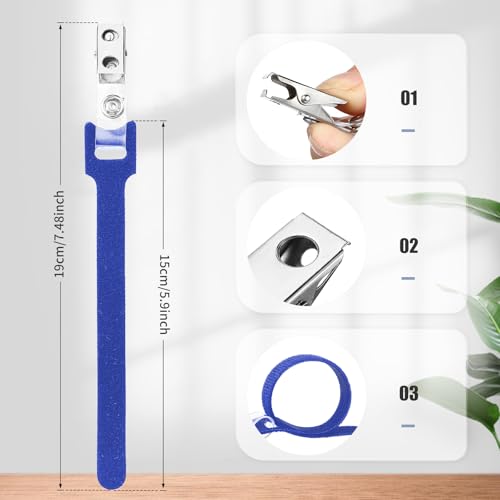 Yinkin 12 Pcs Hose Holder Clip Oxygen Tube Clips Entanglement Proof Hose Holder Secure for Uninterrupted Sleep Supplies(Blue) - color: Blue