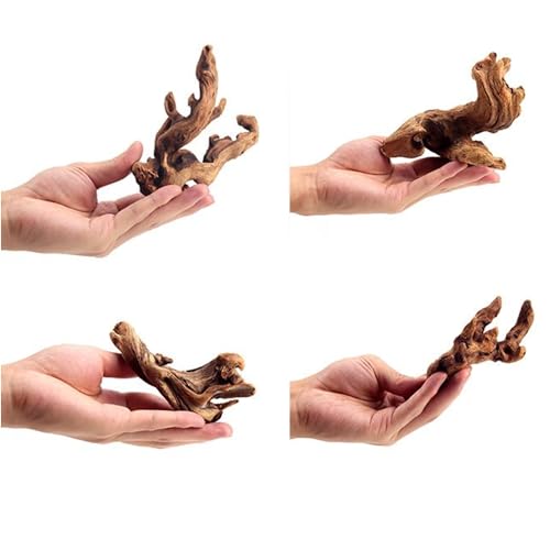 Small Natural Driftwood for Aquarium Styling Carefully Selected Natural Aquarium Decor Driftwood for Reptile Tank Reptile Tank Wood Decor (Driftwood 4-6inch 4pcs)