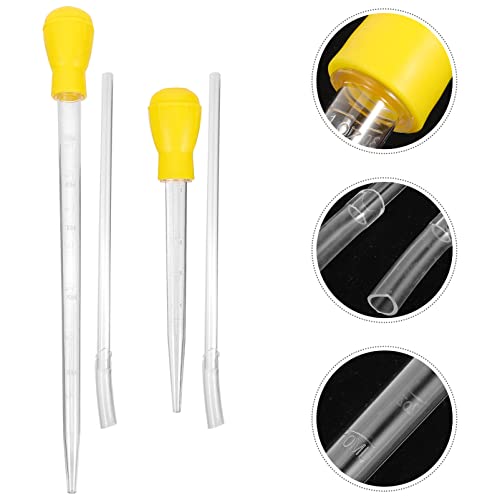 2pcs Aquarium Coral Feeder Fish Feeder Waste Clean Tool Manual Cleaner Water Changer Fish Tank Cleaning Tool Siphon Dropper Waste Aquatic Bottom Feeder Pipette - color: As Shown