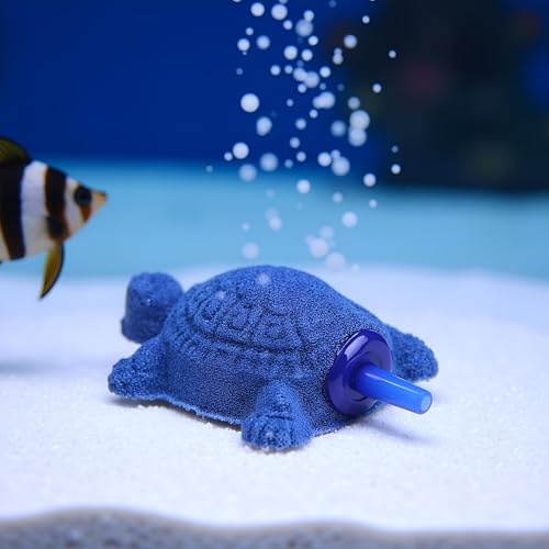 Blue Turtle Aquarium Bubble Air Stone Diffuser Fish Tank Aerator Oxygen Pump Ornament Decor Aquarium Air Pump Accessories, Aquarium Air Pumps