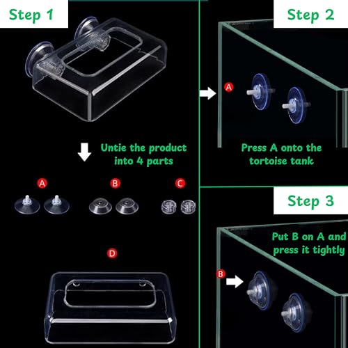 Acrylic Fish Feeding Box Ring for Turtle with Filter Ball Set, Fish Feeder Ring and Nitrifying Ball, Betta Feeding Floating, Turtle Enrichment Toys, Floating Betta Food Holder (Clear, L) - size: Large Box Ring