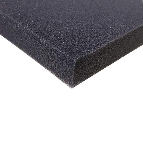 AQUANEAT Aquarium Filter Sponge Open Cell Foam Sheet Bio Sponge Filter Media Pad HMF Fish Tank Sump Divider (11" Lx 10.25" W x 2" H, Black)