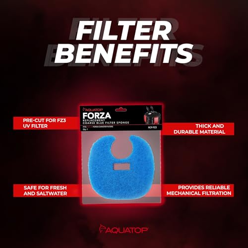 Aquatop RCP-FZ3 Coarse Blue Filter Sponge – Fits FZ3 Canister Filters – Enhanced Filtration – Traps Large Dirt – Easy to Install - size: FZ3