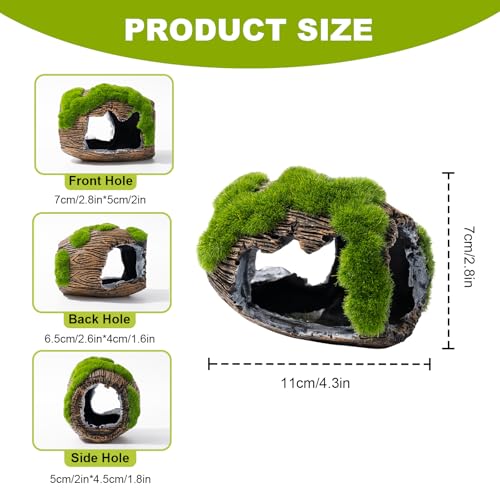 Betta Broken Barrel Decor Fish Tank Accessories, Resin Fish Hide Cave Aquarium Decoration Fish Tank Toys Hole Accessories (Large) - color: Large