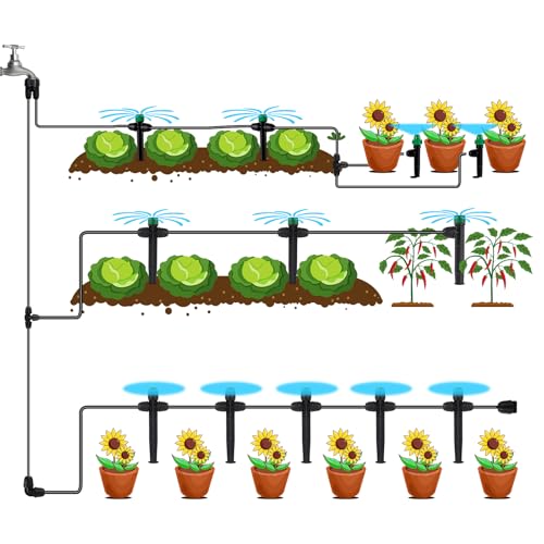 3/4'' to1/4'' Irrigation Hose Adapter, Drip Line to Faucet 3/4"Faucet Adapter to1/4" Irrigation tubing Drip Irrigation Hose Adapters, Garden Hose to 1/4 Tubing Adapter for Irrigation System - size: 2 Way Hose 3/4" to 1/2"