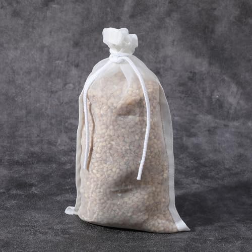 salbsever 6 Pcs Filter Media Bag, Reusable Aquarium Media Bag Extra Fine Mesh Bags Nylon Drawstring Bags for Fish Tank 4.7''x8.3''