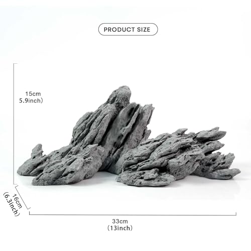 FZONE Aquarium Rocks Aquascaping, Resin Seiryu Rock for Aquascaping - size: 07: Seiryu Stone: 13''×6.3''×5.9''
