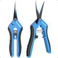 Fondwell 6.5" Pruning Shears Trimming Scissors: 2 Pack of Non-Stick Gardening Scissors - Reliable Garden Snips for Managing Small Plants - style: Trimming Scissors (Straight & Curved)