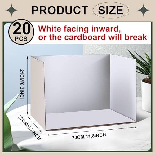 Sherr 10 Pcs Diorama Kit Box Cardboard Diorama Project with Double Sided Tapes for Display DIY Dollhouse Gift for Birthdays Holiday, White, 11.8 x 8.7 x 8.3 Inch