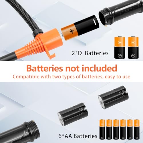 Electric Fuel Transfer Pump, Portable Battery Powered Hand Fuel Pump, Battery Gas Pumps Universal Fit for Vehicles, Boats, Lawn Equipment, Emergency & Home Use(Black Orange)