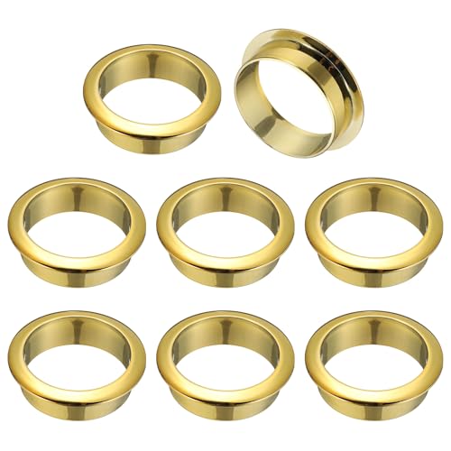 M METERXITY 8-Pack Desk Grommet, 2.3 Inch 59mm Plastic Desktop Cable Hole Cover Plastic Grommet for Home/Office Desktop Wire Organizer [Gold] - color: Gold, size: 2.3"