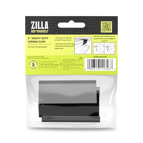 Zilla Heavy Duty Screen Clips, Secures Screen Covers to Terrarium, Fits Size 5 to 29 G, 2 pack, Small - size: Small