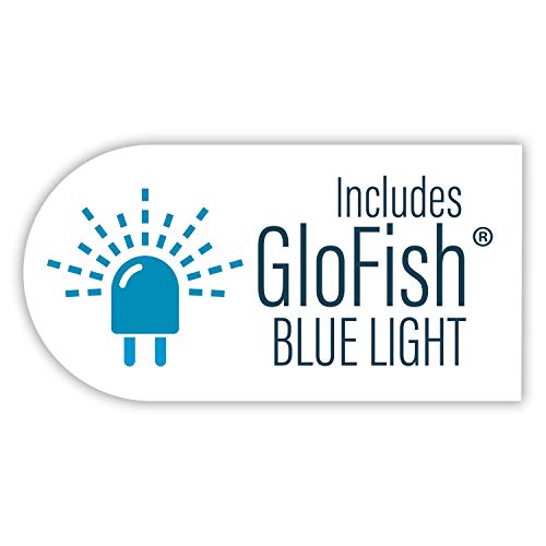 GloFish Crescent aquarium Kit 3 Gallons, Includes Hidden Blue LED Light And Internal Filter - size: 3-Gallon