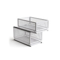 Pull Out Cabinet Organizer, Slide Out Drawers Fixed with Adhesive Nano Film, Pantry Shelves Sliding Drawer Storage Organization for Kitchen (Double Layer 15.7*9.4*14.45inch/40*24*36.7cm) - size: 15.7*9.4*14.45inch/40*24*36.7cm