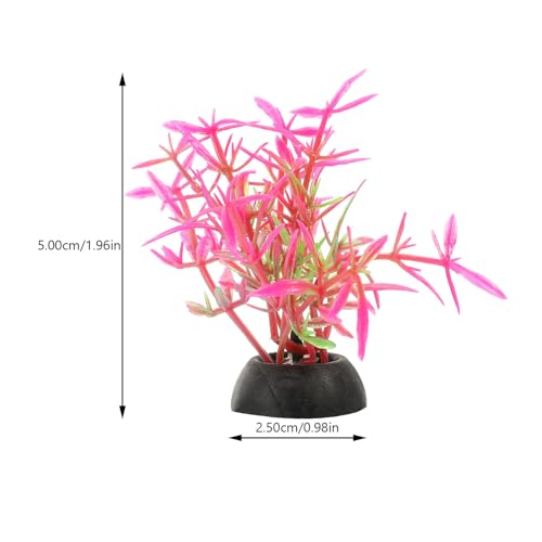 Healifty 20pcs Aquarium Decor Artificial Plastic Plants Betta Fish Tank Accessories Aquatic Grass Fish Tank Decorations for Small Aquariums