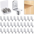 5mm Shelf Support Pegs, Shelf Pegs with Hole, Cabinet Shelf Bracket Pegs, L-Shaped Nickel Plated Shelf Pins Holders for Bookcase Kitchen Closet Shelf Shelves Furniture Cabinet (50, Silver) - size: 50PCS