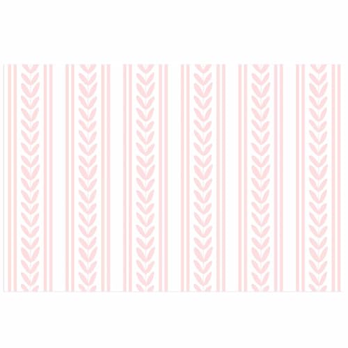 Pink Botanical Aquarium Background 16x24 Inch Self-Adhesive Fish Tank Decorations, Modern Farmhouse Striped Decorative Fish Tank Background Polyester Aquarium Decor Poster - color: Pink, White, Blush, size: 16x24in