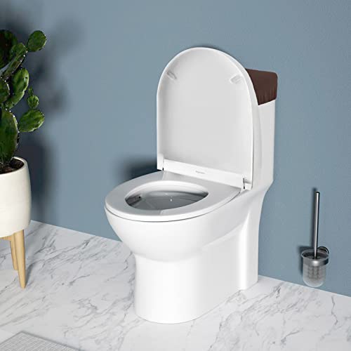 Toilet Tank Lid Cover, Bathroom Stretch Washable Spandex Toilet Tank Protector Cover with Elastic Bottom, Coffee - color: Coffee