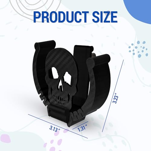 Car Visor Clip Holder for ZYN – Universal high-Temperature Resistant Sun Visor Accessory for Pouch Cans, Interior Car Accessories for Organization, Gifts for Pouch Users,Fits Most Auto (Skull) - color: Skull