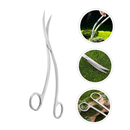 Stainless Steel Wave Scissors for Aquarium Plant Care Ergonomic Tool for Trimming Foreground Aquatic Plants for Fish Tank Enthusiasts and Aquascaping