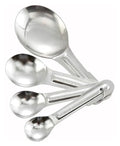 Winco 4-Piece Stainless Steel Measuring Spoon Set - size: Spoons