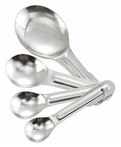 Winco 4-Piece Stainless Steel Measuring Spoon Set - size: Spoons