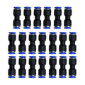 1/4 OD Pneumatic quick Connector Push to Connect fittings Straight Union/Coupler (Pack of 20) - size: 0.25 Inch, style: Straight Union
