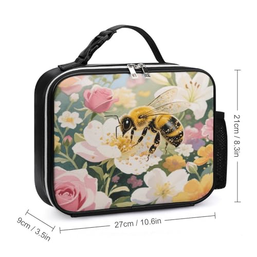 Goldfish Swimming in The Fish Tank Lunch Bag for Women Men,Reusable Portable Lunch Box, Soft Cooler Lunchbox for Work Picnic