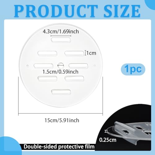 OLYCRAFT Acrylic Aquarium Anti-Jumping Lids Cover Round Acrylic Plate Fish Tank Covers with Hole 5.9 Inch Round Aquarium Protection Lid Aquariums Cover Lid to Prevent Fishes for Turtles Shrimps Fish - size: 5.9 Inch