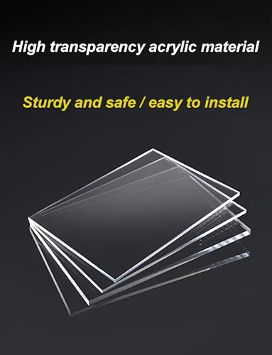 Universal Clear Acrylic Aquarium Lid with Anti-Escape Net & Feeding Door - 25x16cm (9.8x6.3in) Fish Tank Cover - Prevents Fish Jumping & Deters Cats
