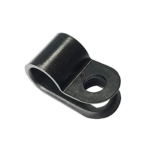 Cable Clamp R-Type Cable Clip Wire Clamp 1/4-inch Nylon Screw Mounting Cord Fastener Clips with Screws for Wire Management - 50 Pcs Cable Clamps + 50 Pcs Screws - size: 1/4"