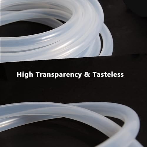 Feelers Silicone Tubing, Food Grade Pure Siliconce Hose 3mm ID 8mm OD 3.3ft, High Temperature Resistant Flexible Hose for Water Air Pump, Aquarium, Home Brewing, Kitchen - size: 3mm-8mm, style: 3.3 Feet