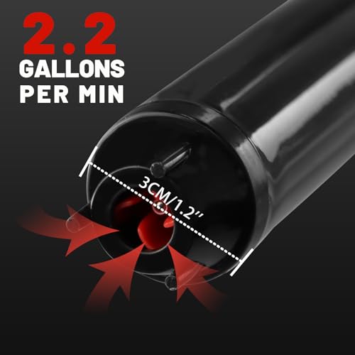 FUELIO Battery Operated Gas Pump with Nozzle - Battery Powered Gasoline Transfer Pump With 3 FT Long Hose 2.2 GPM Transfer Pump For Water Kerosene Gas Can Hand Fuel Pump