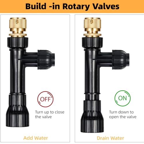 DXOPHIEX Gravel Vacuum for Aquarium Fish Tank Siphon Aquarium Water Changer with Three Metal Faucet Adapter and Long Hose 50 Feet - size: 50FT