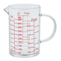 Ackers Mirror Scale Glass Measuring Cup-[Insulated handle | V-Shaped Spout]-Made of High Borosilicate Glass Measuring Cup for Kitchen or Restaurant, Easy to Read, 500 ML (16 Oz, 2 Cup) - size: 16OZ Mirror Graduated