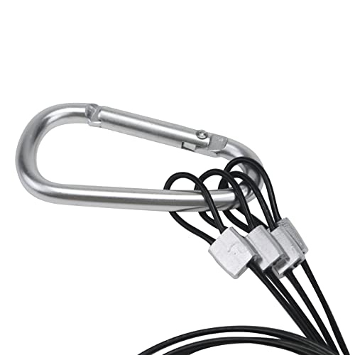 MY MIRONEY Stainless Steel Wire Rope Hanger Hanging Basket Plant Hanger Holders for Indoor and Outdoor Plants LED Grow Light Rope Hanger Pack of 6