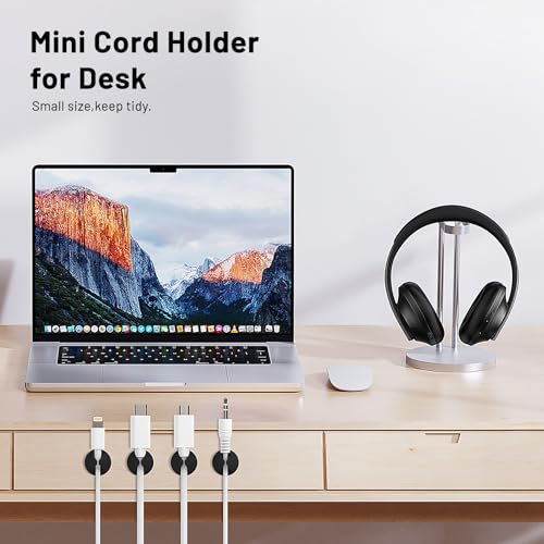 18 Pack Mini Cable Clips, Znben Cord Organizer Holder Adhesive Cord Management Charger Wire Holder Clips for Desk, Home, Office, Car, Cubicle, Nightstand Black - color: Black, size: Mini