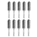 HARFINGTON 10Pcs Stainless Steel Bore Brush 17mm Dia 4" Long Cleaning Twisted Wire Brush with Handle 1/4" Hex Shank for Tubes, Ports, Bearings - size: 17mm