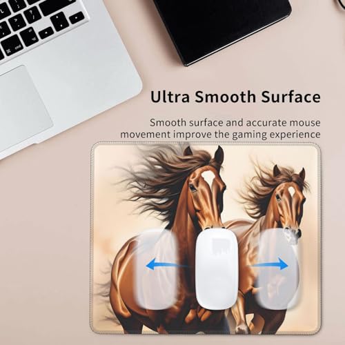 Animal Horses Running Fashion Mouse Pad,Pad Mousepads with Non-Slip Rubber Base for Laptop Desktop Computer, 7 X 8.6 in - color: Animal Horses Running, size: 7L x 8.6W inches
