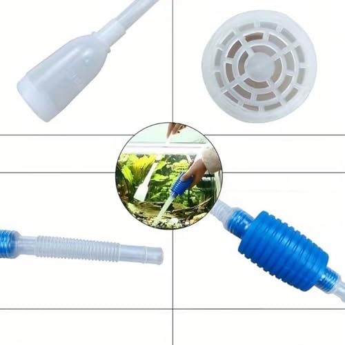Aquarium Siphon Gravel Cleaner, Fish Tank Water Changer with Hose, Manual Cleaning Pump for Water Changing and Waste Removal